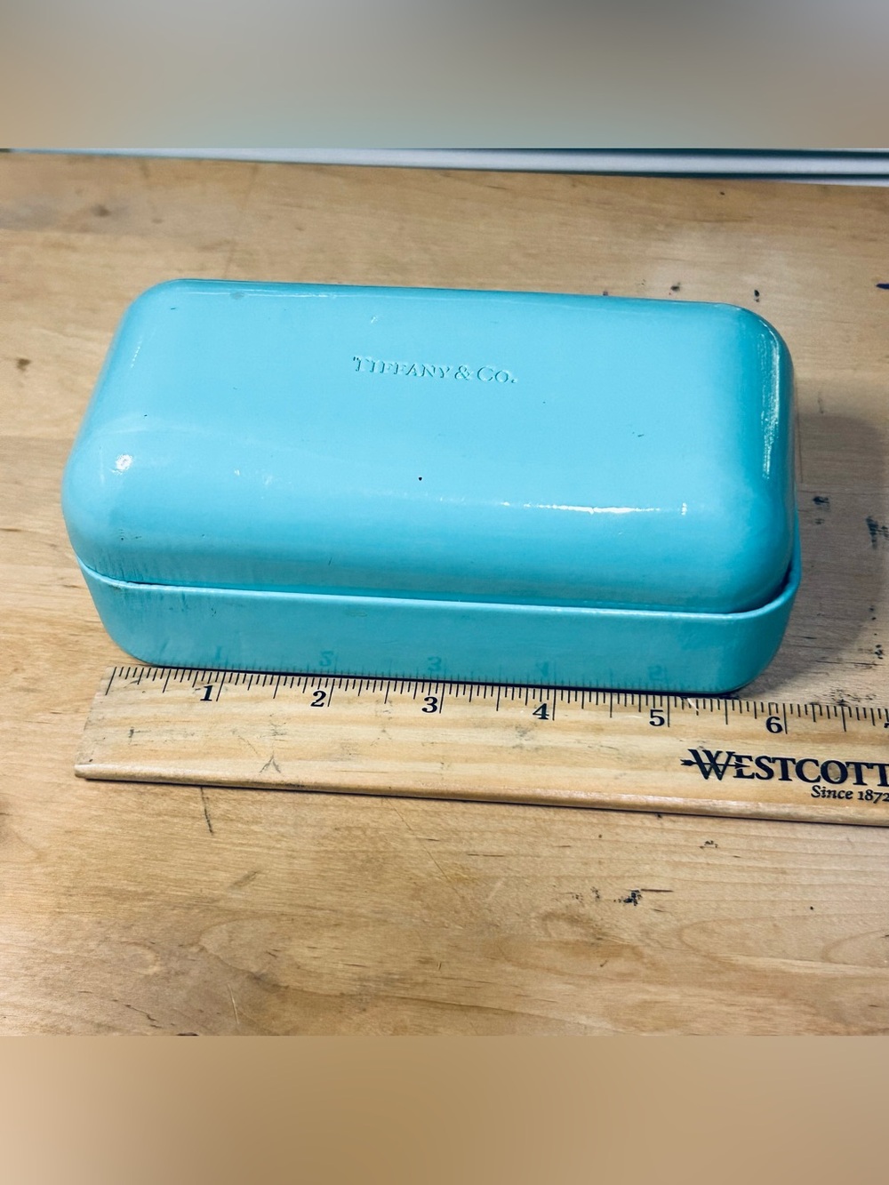 TIFFANY & Co. Blue Sunglasses Hard Case Large Authentic - Picture 6 of 8